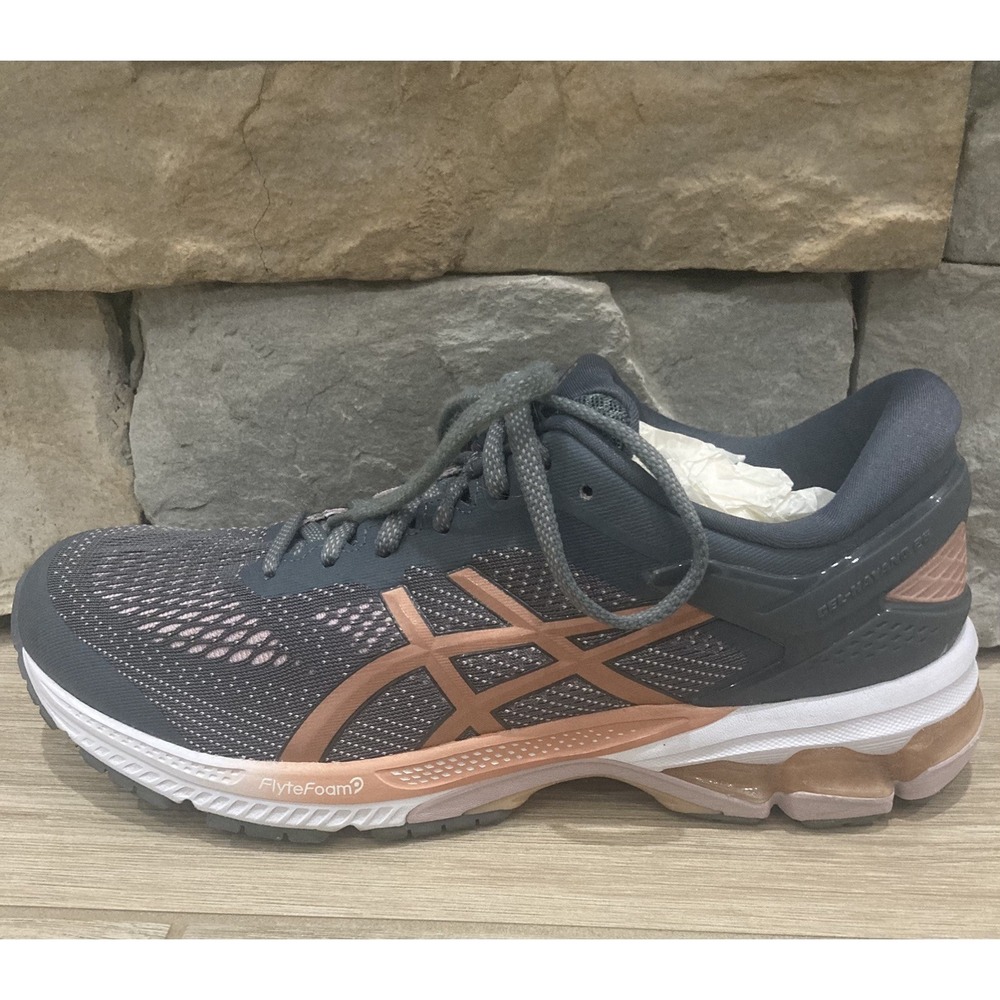 Asics Gel-Kayano 26 Size 11 Metropolis Gray Womens Running Shoes 1012A457 - Picture 2 of 9